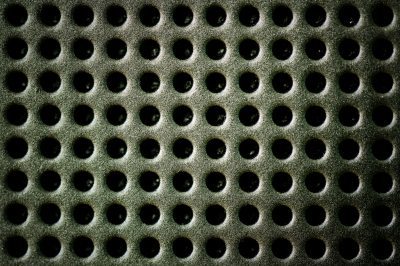 Steel mesh with circular holes