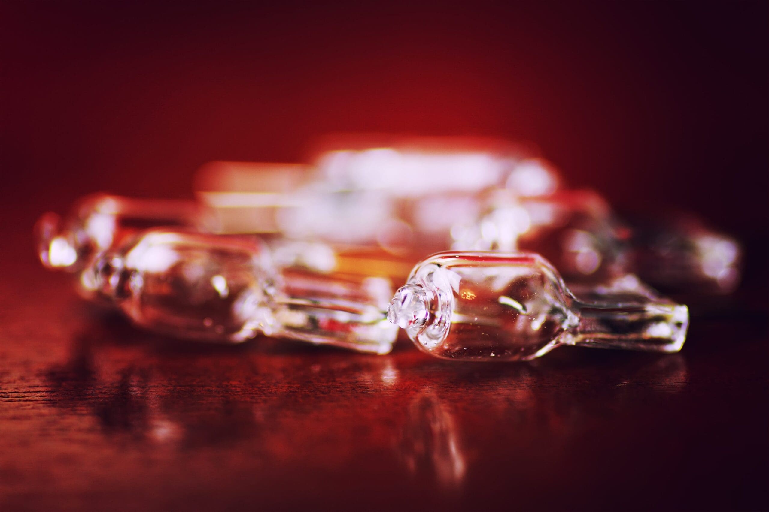 LED lights glowing red